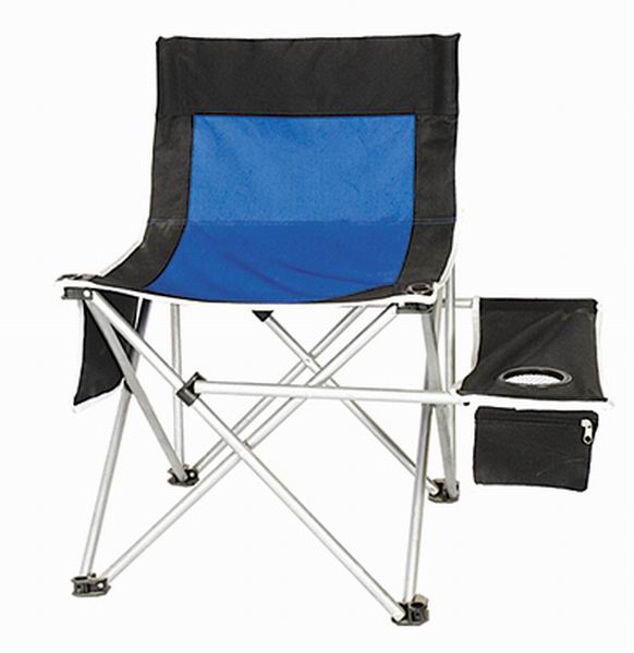 shinny Aluminum frame, Durable Oxford fabric, side table included with cup holder , contracted design, best for camping choice