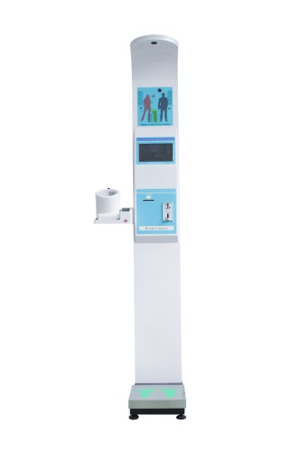 Ultrasonic weight and height measuring body scale