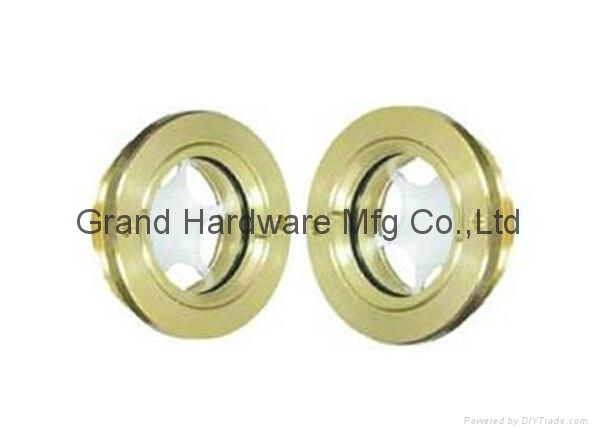 Brass circular oil sight glass
