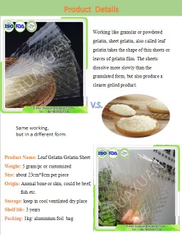 Leaf Gelatin/Gelatin Sheet