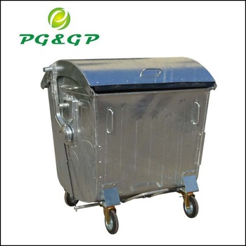 1100L outdoor urban wheelie hot dip galvanized waste container