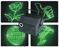 green cartoon laser